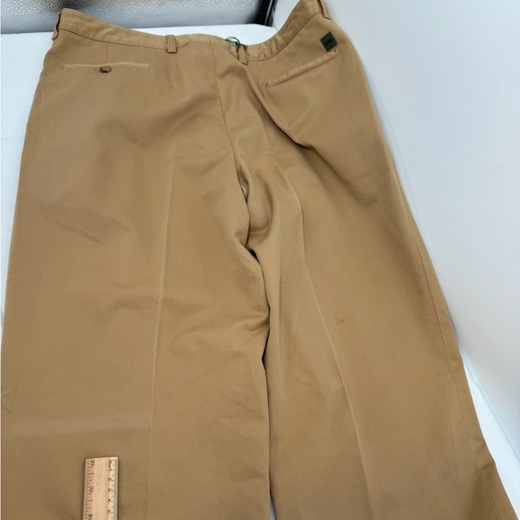 Hugo Boss Roberts Inn Polyester Tan Khaki Mens Pleated Golf Pant Size 40x34 NWD - Picture 13 of 14